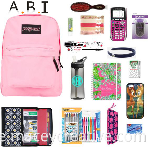 OEM Custom Design Fashion Girl Back to School Bag Stationery Set